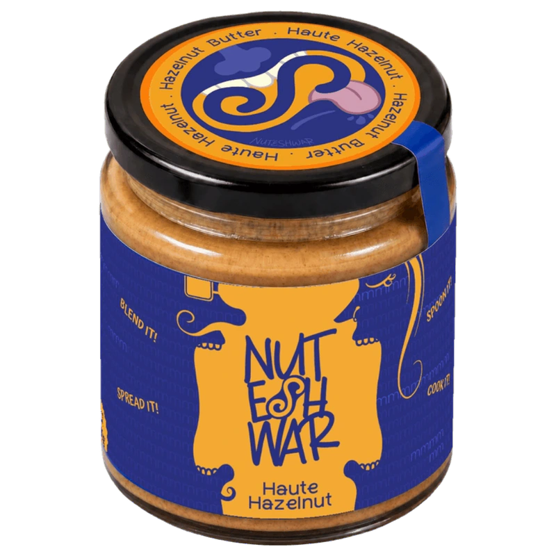 Haute Hazelnut nut butter jar