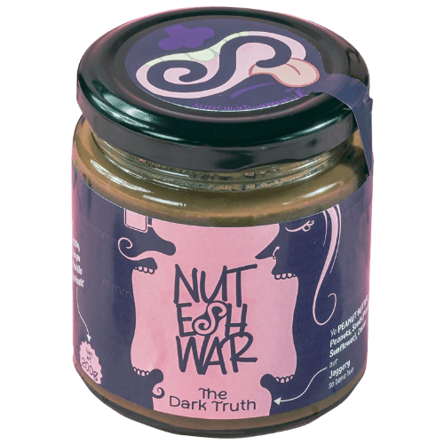 The Dark Truth nut butter jar